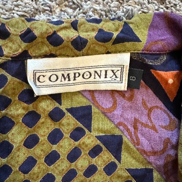 VTG COMPONIX Oversized Collar Jacket Size 8 Art to Wear 90s Whimsygoth Eclectic - Picture 9 of 10